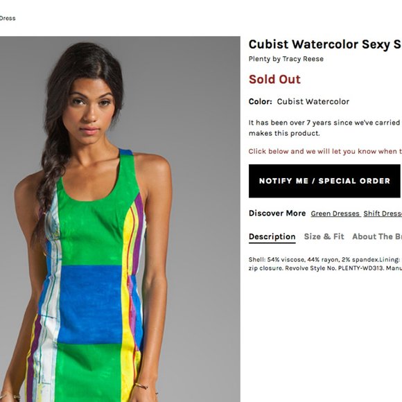 plenty by TRACY REESE Multicolor Abstract Watercolor Print Shift Mini Dress 2 XS - Picture 5 of 13